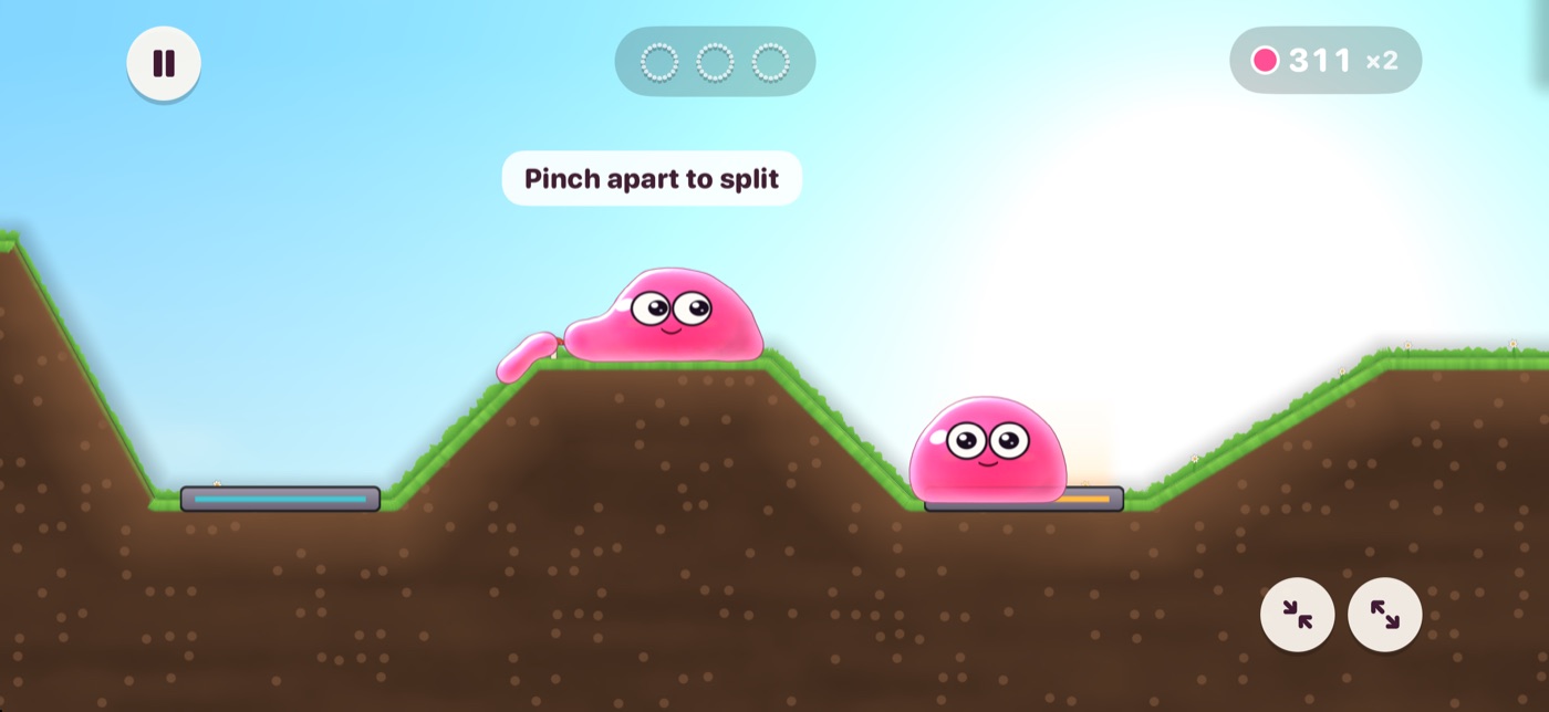 Gloop split into two smaller jellies